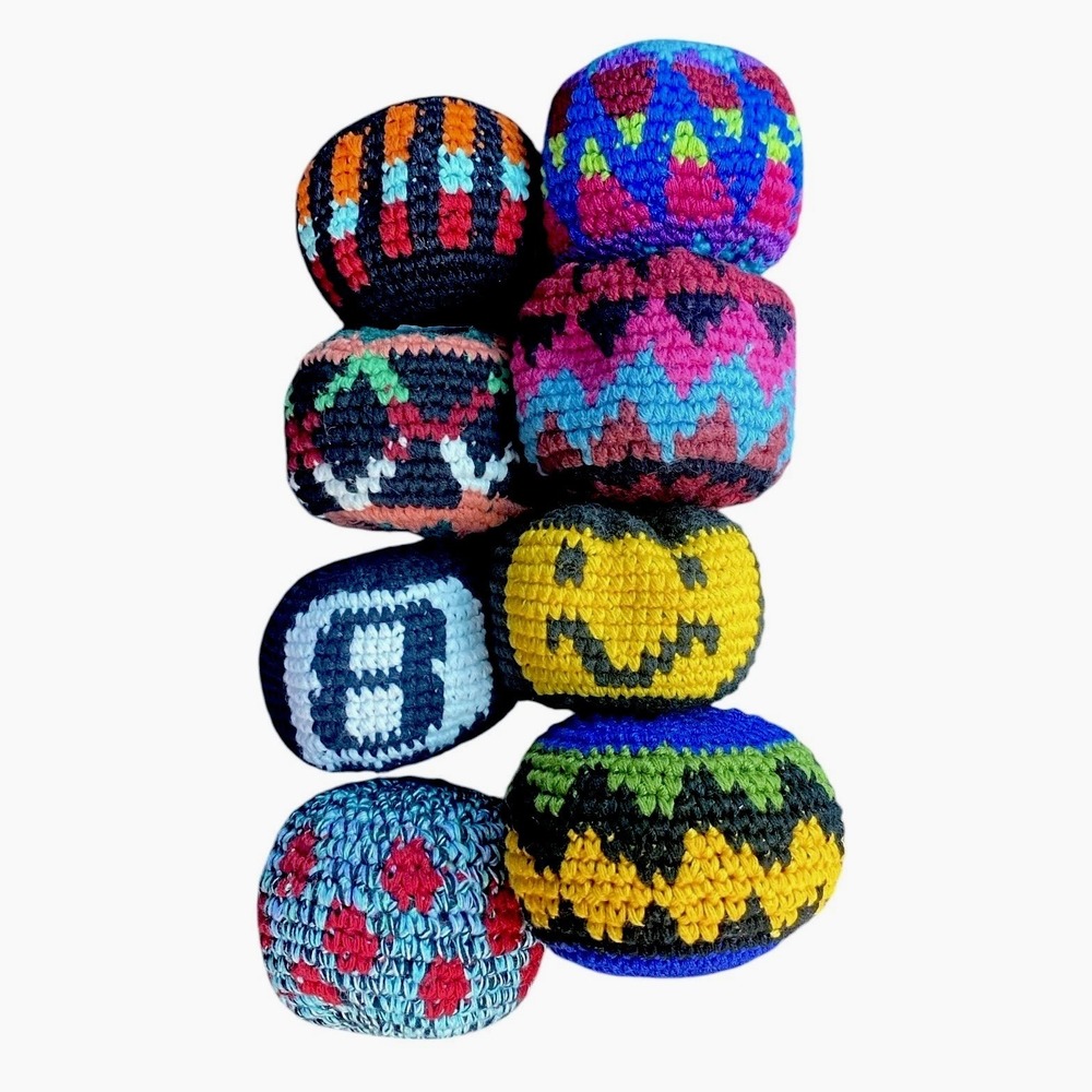 Sol Sacks Crocheted Hacky Sack 1 Footbag Random Color & Design Ships Next Day!